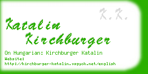 katalin kirchburger business card